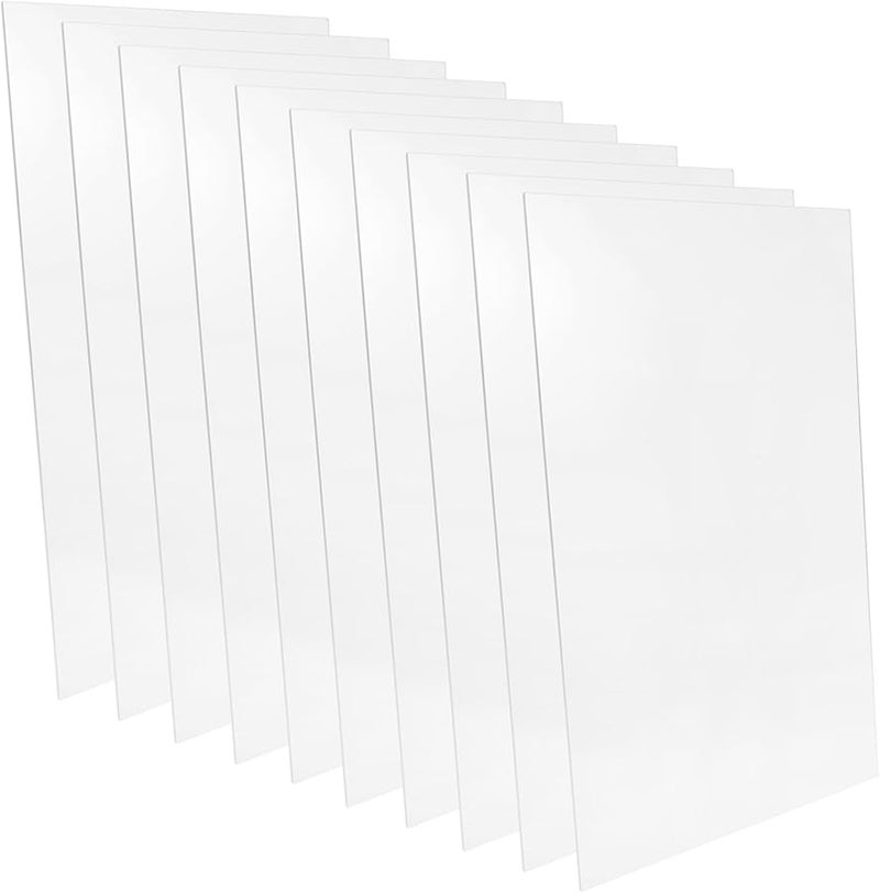 10Pcs Clear Acrylic Sheets 8x10 Inch For DIY Picture Frames Crafting And Displays - Image 1